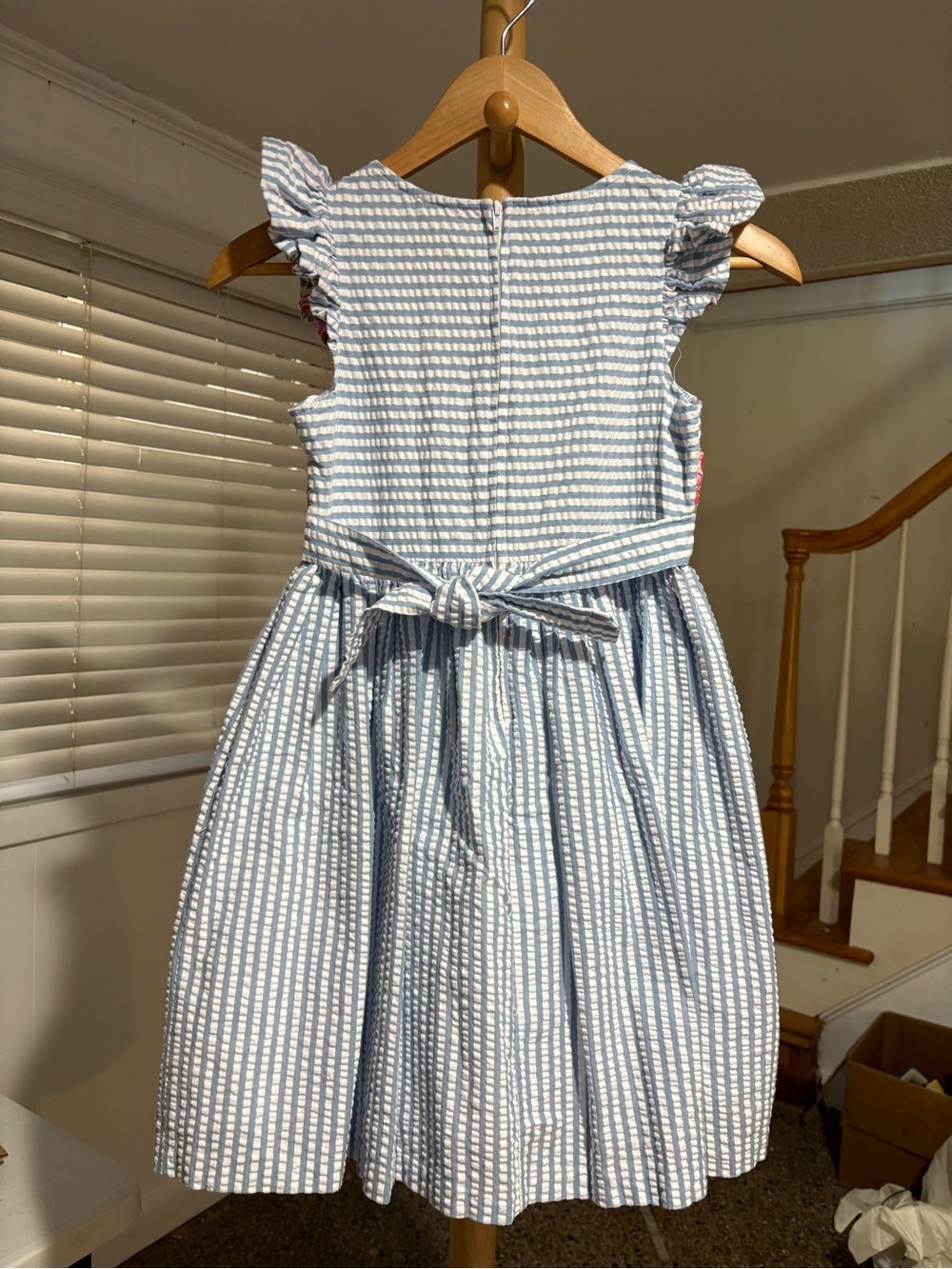 Bonnie Jean Stripe Floral Band Dress Size 10 - Picture 2 of 12